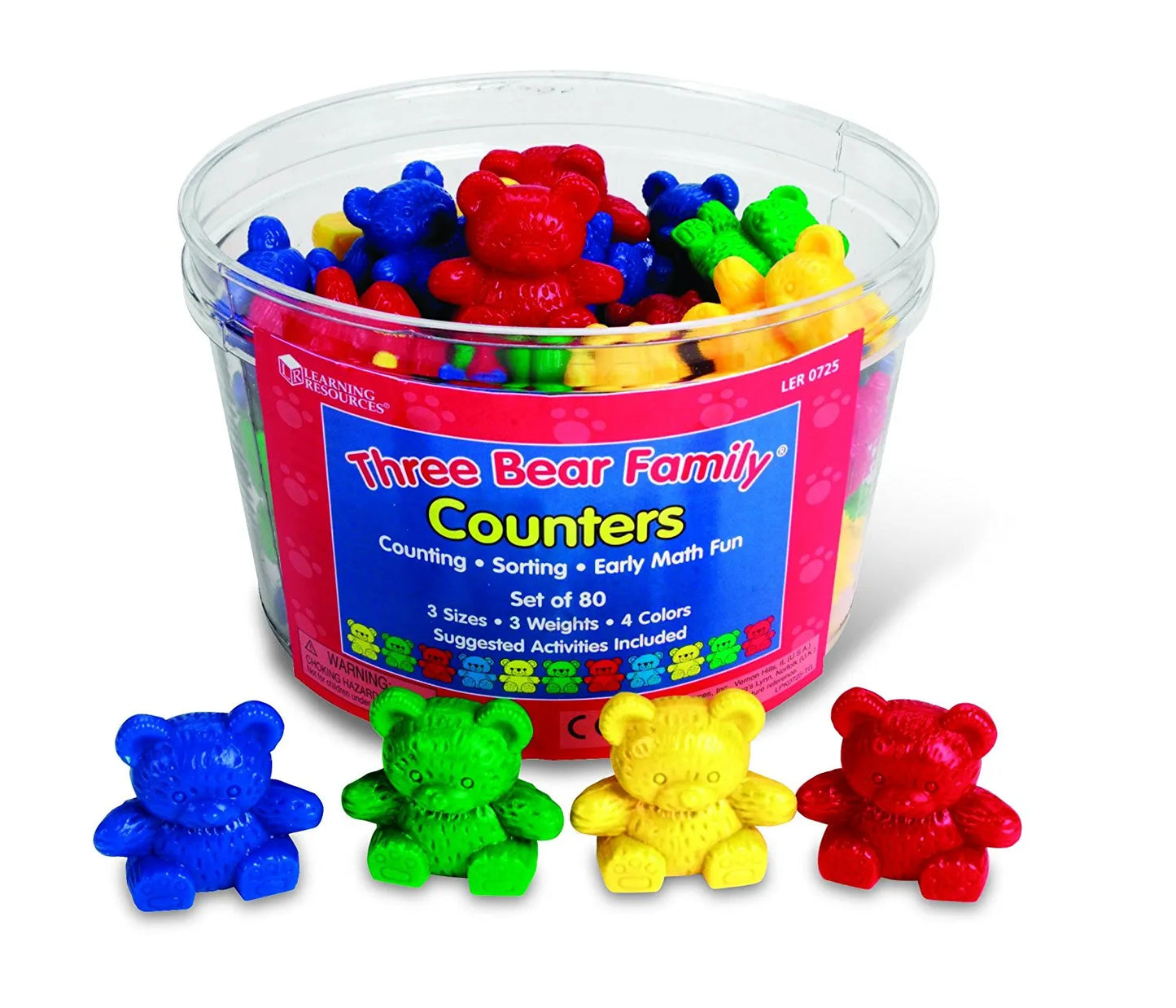 Learning Resources Three Bear Family Counters Set of 80