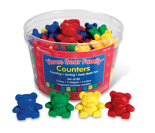 Learning Resources Three Bear Family Counters Set of 80