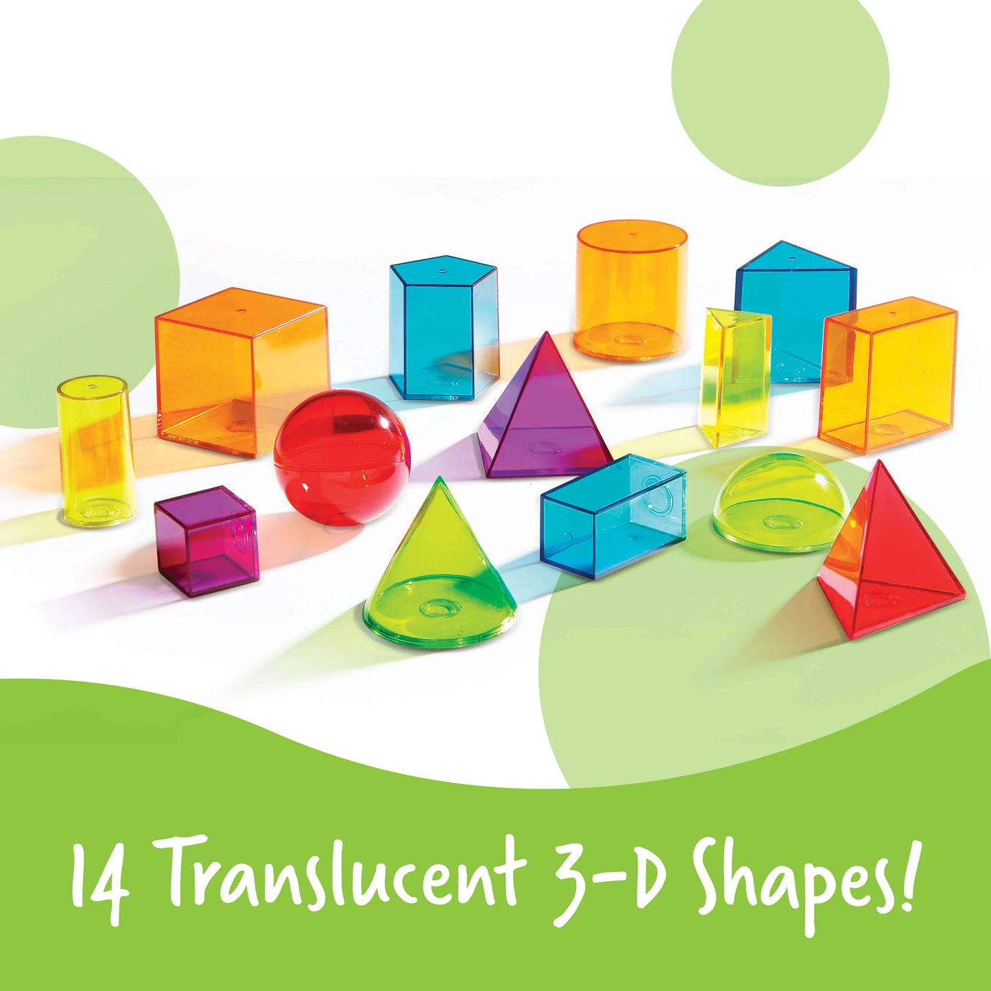 Learning Resources View-Thru Geometric Solids Set of 14