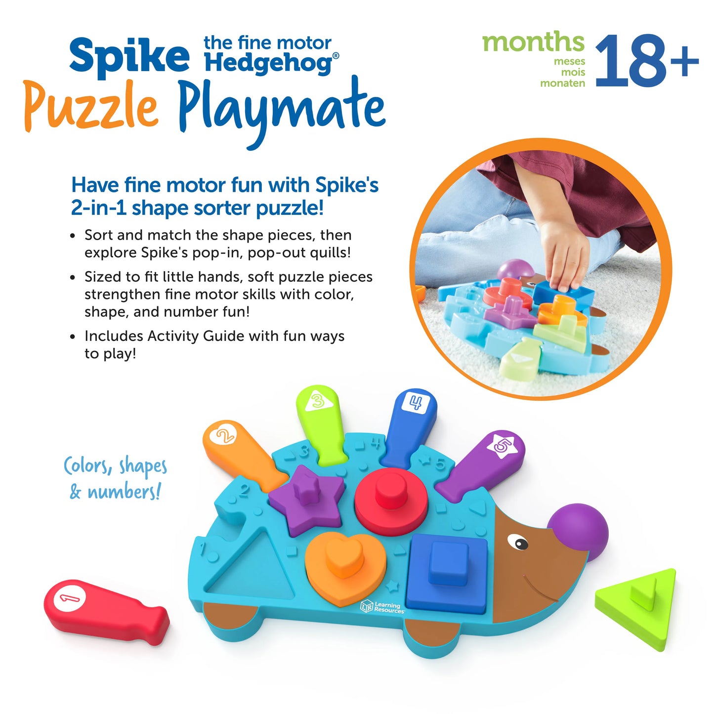 Learning Resources Spike the Fine Motor Hedgehog Puzzle Playmate