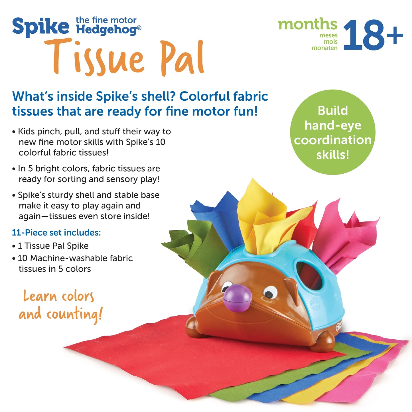 Learning Resources Spike the Fine Motor Hedgehog Tissue Pal