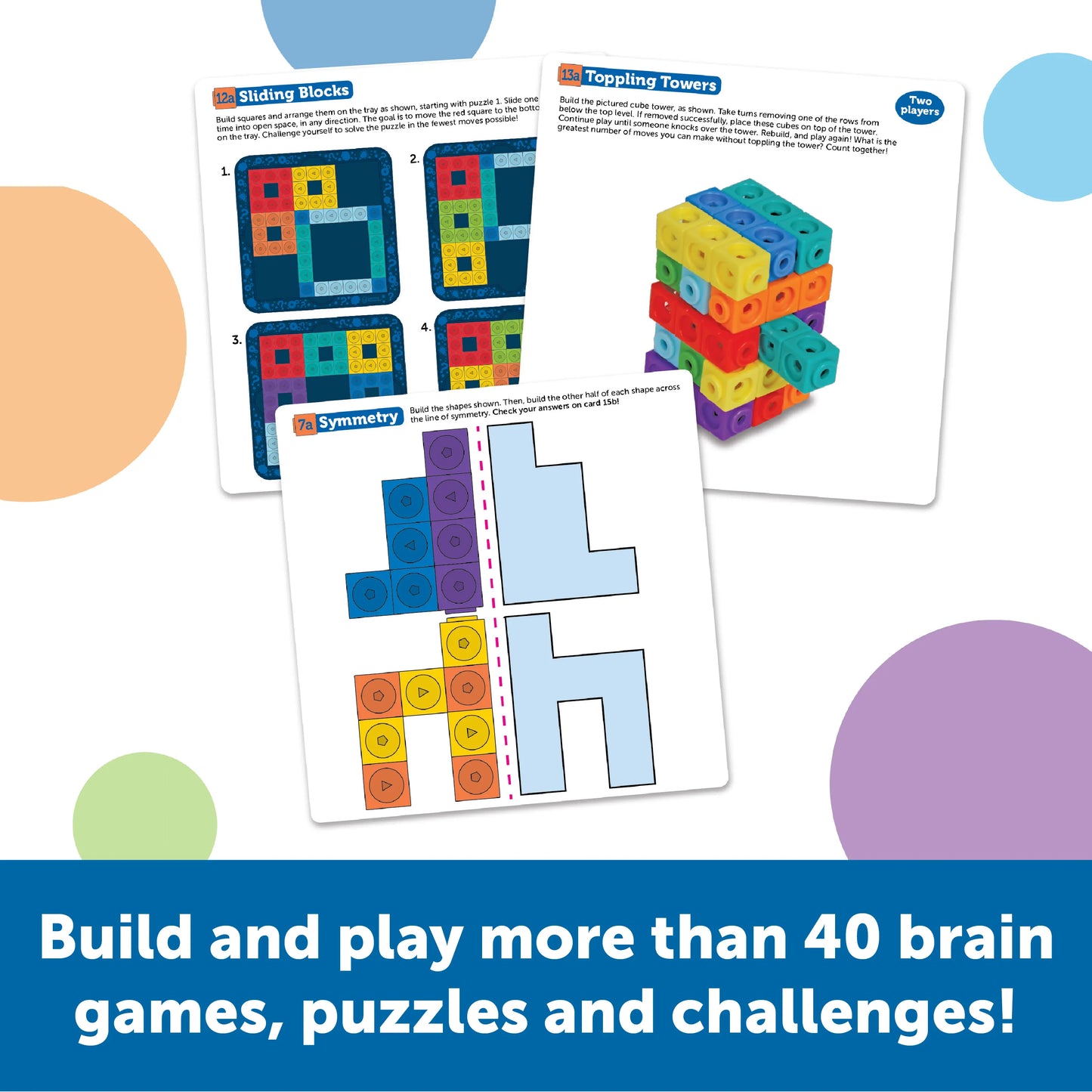 Learning Resources MathLink Cubes Brain Puzzle Challenge