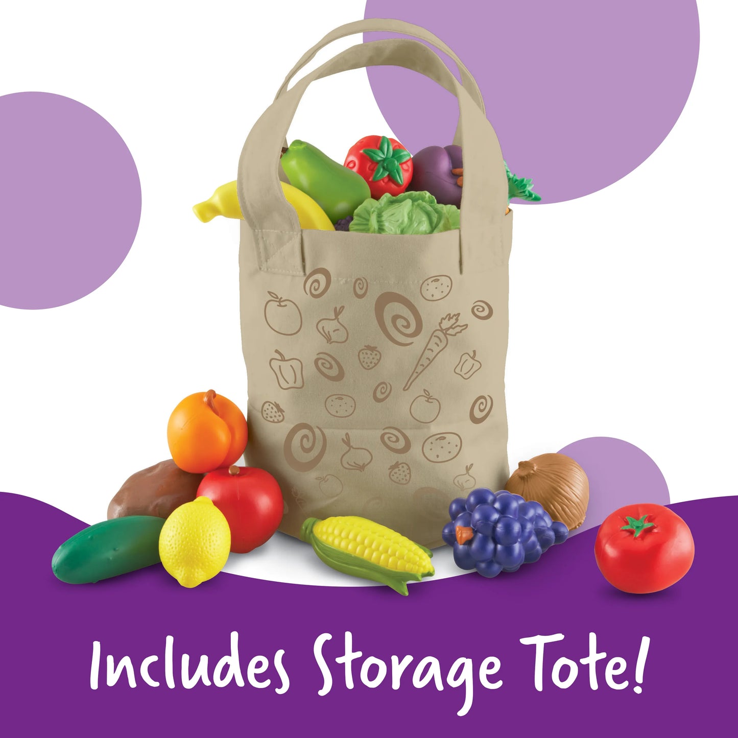Learning Resources New Sprouts Fruit & Veggies Tote