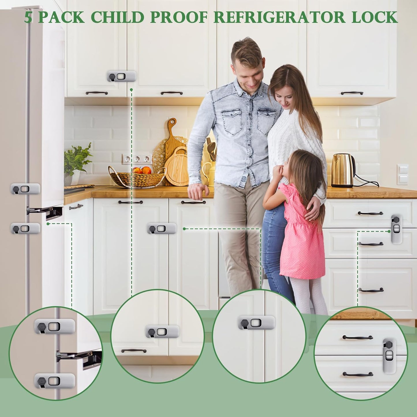 Child Proof Cabinet & Refrigerator Lock 兒童防護櫃門或冰箱鎖