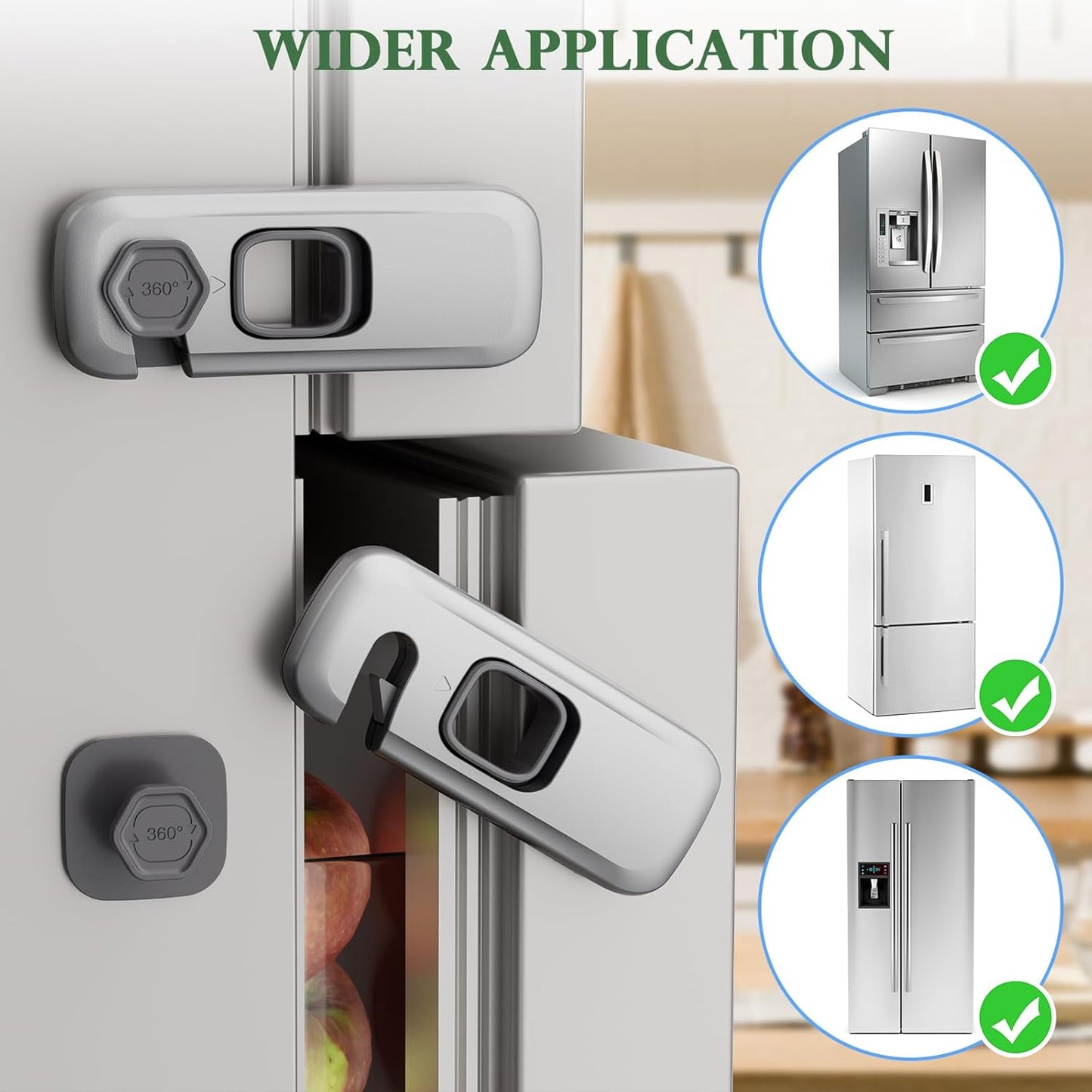 Child Proof Cabinet & Refrigerator Lock 兒童防護櫃門或冰箱鎖