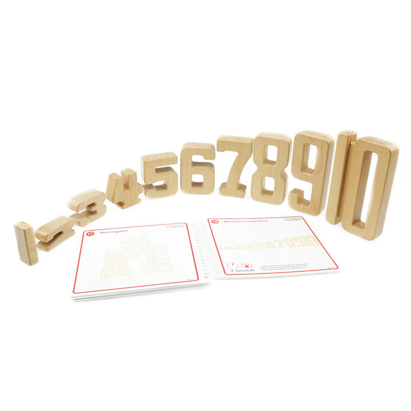 Masterkidz 1-10 Jumbo Number Learning Kit Set of 37件套裝 1-10 巨型實木數字與數量數字教具組