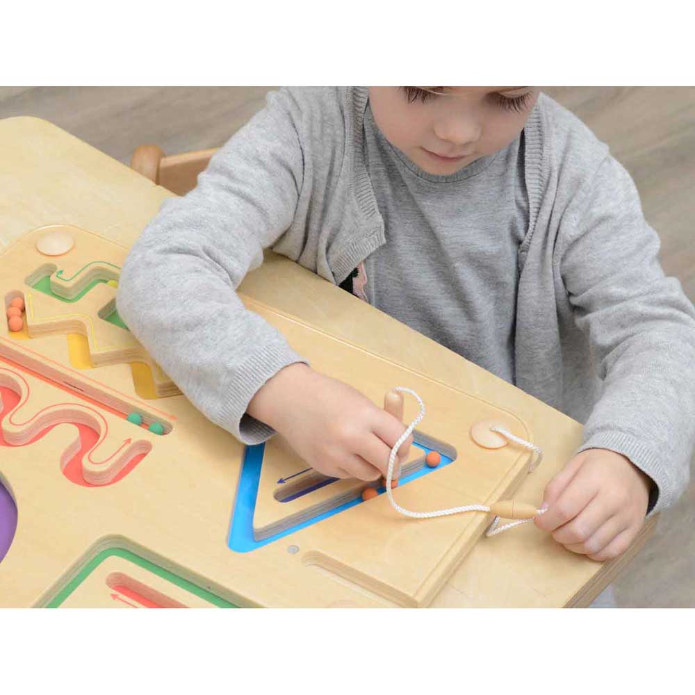 Masterkidz Educational Board Toys - Lines and Shapes Magnetic Sliding Maze 桌面學習板-幾何形狀線條運筆