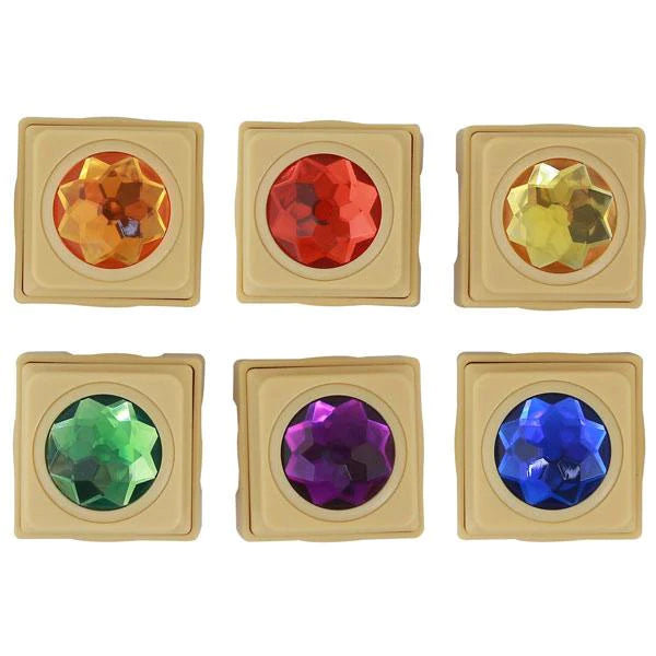 Masterkidz STEM WALL 72 Piece Gem Stone Blocks Mixed Colours 6色混合寶石塊72件套