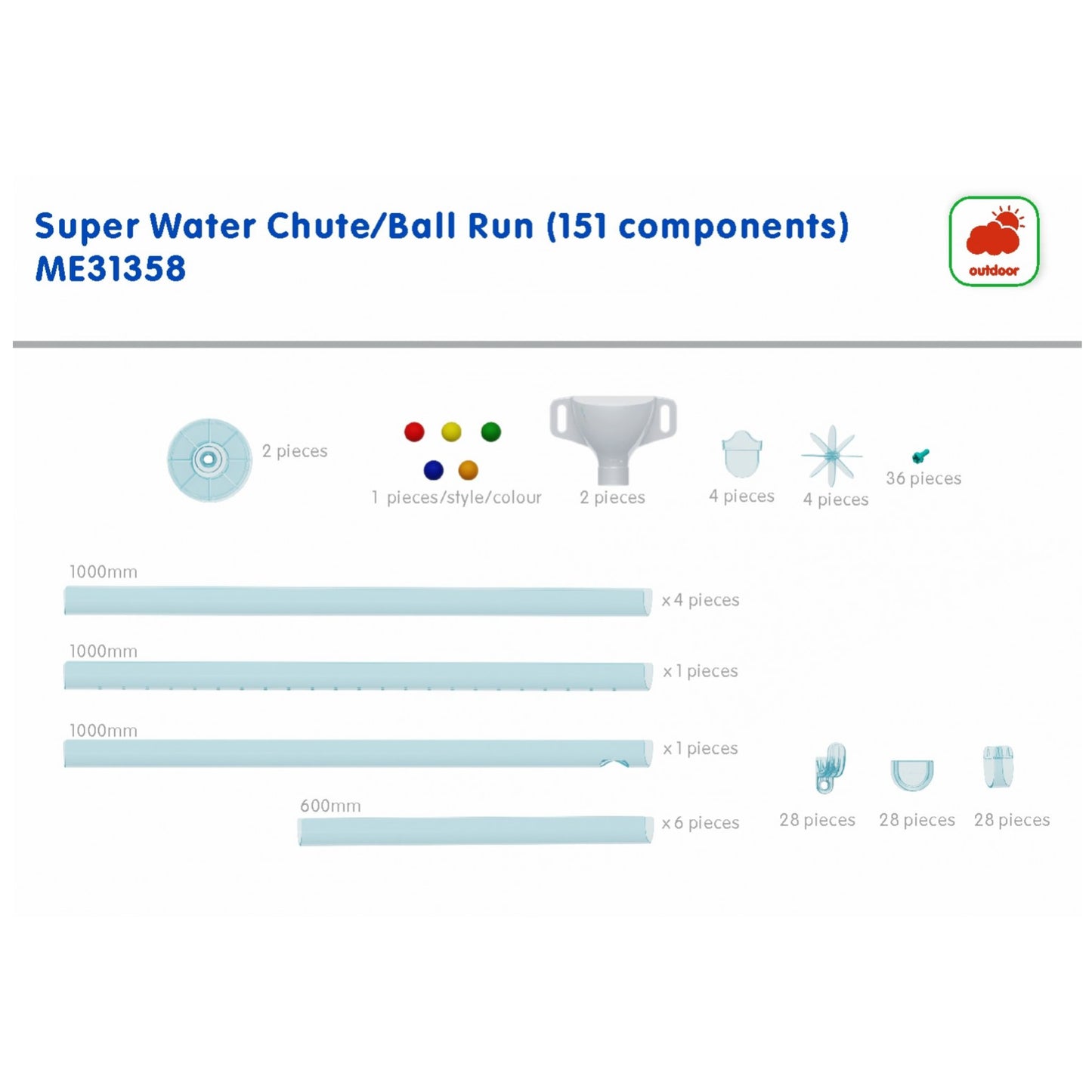 Masterkidz Water Chute Ball Run 水流遊戲