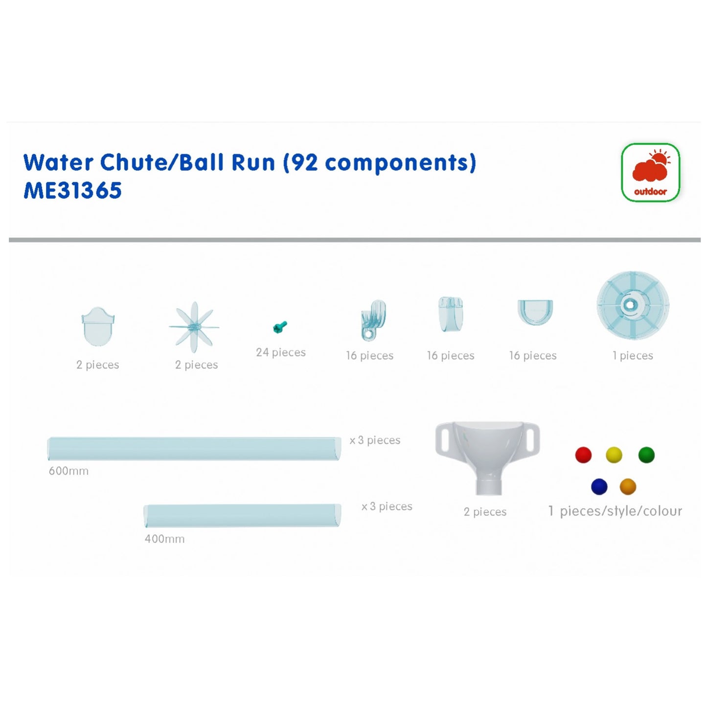 Masterkidz Water Chute Ball Run 水流遊戲