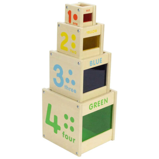 Masterkidz Colour Discovery Stacking cubes 感覺刺激體驗教具顏色疊疊數字與字母透視立方