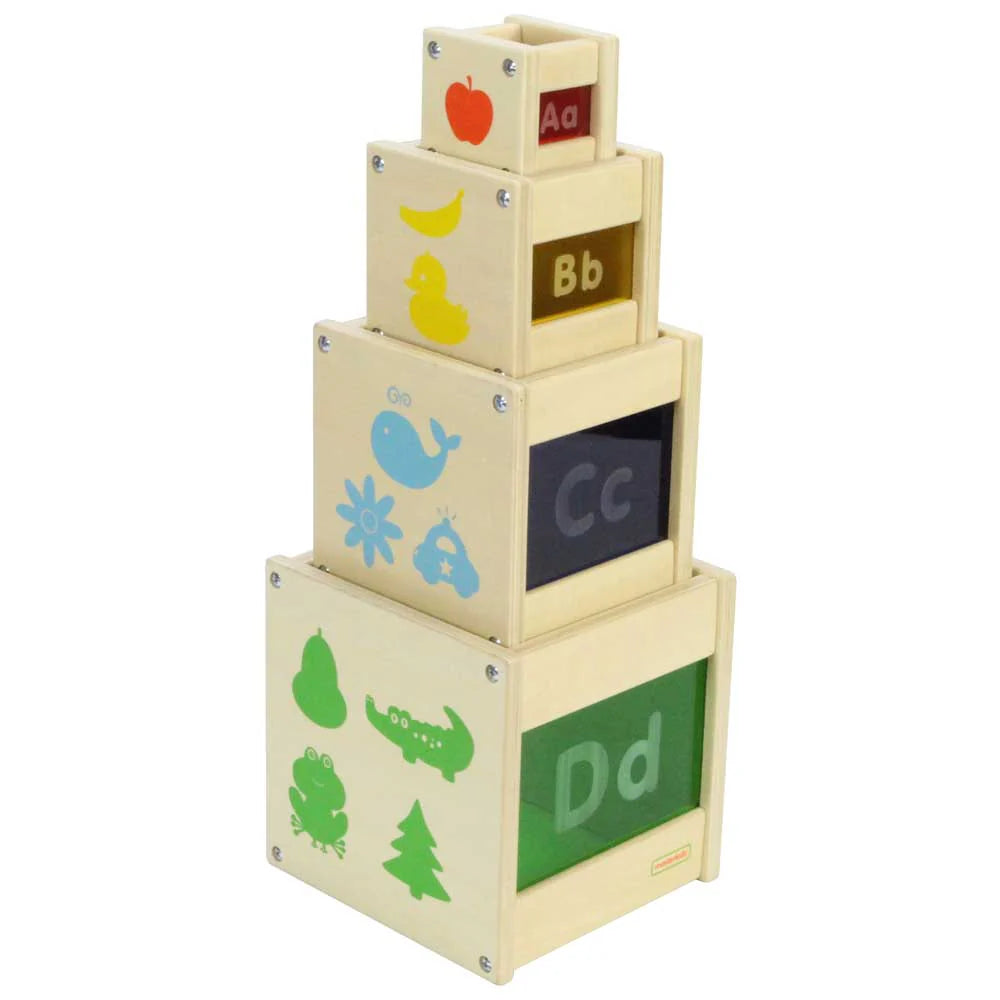 Masterkidz Colour Discovery Stacking cubes 感覺刺激體驗教具顏色疊疊數字與字母透視立方