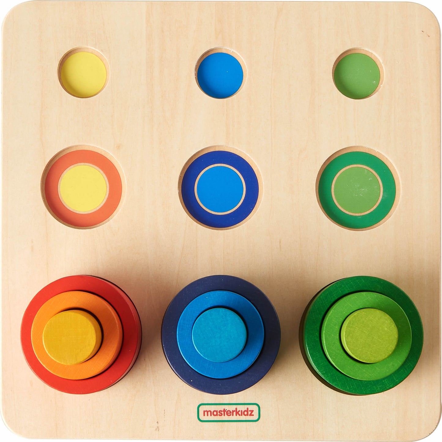 Masterkidz Nesting Wooden Tubes Handy Learning Board 大小及長短小型學習板