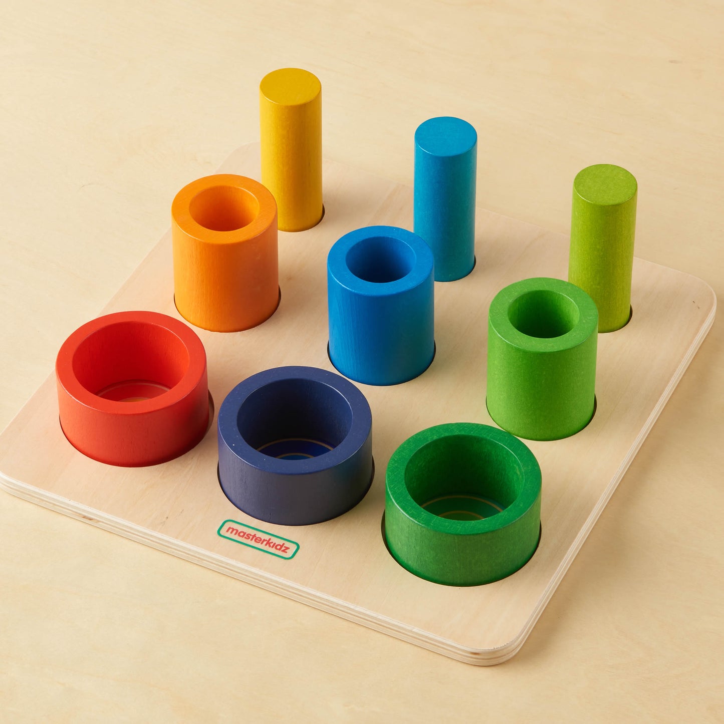 Masterkidz Nesting Wooden Tubes Handy Learning Board 大小及長短小型學習板