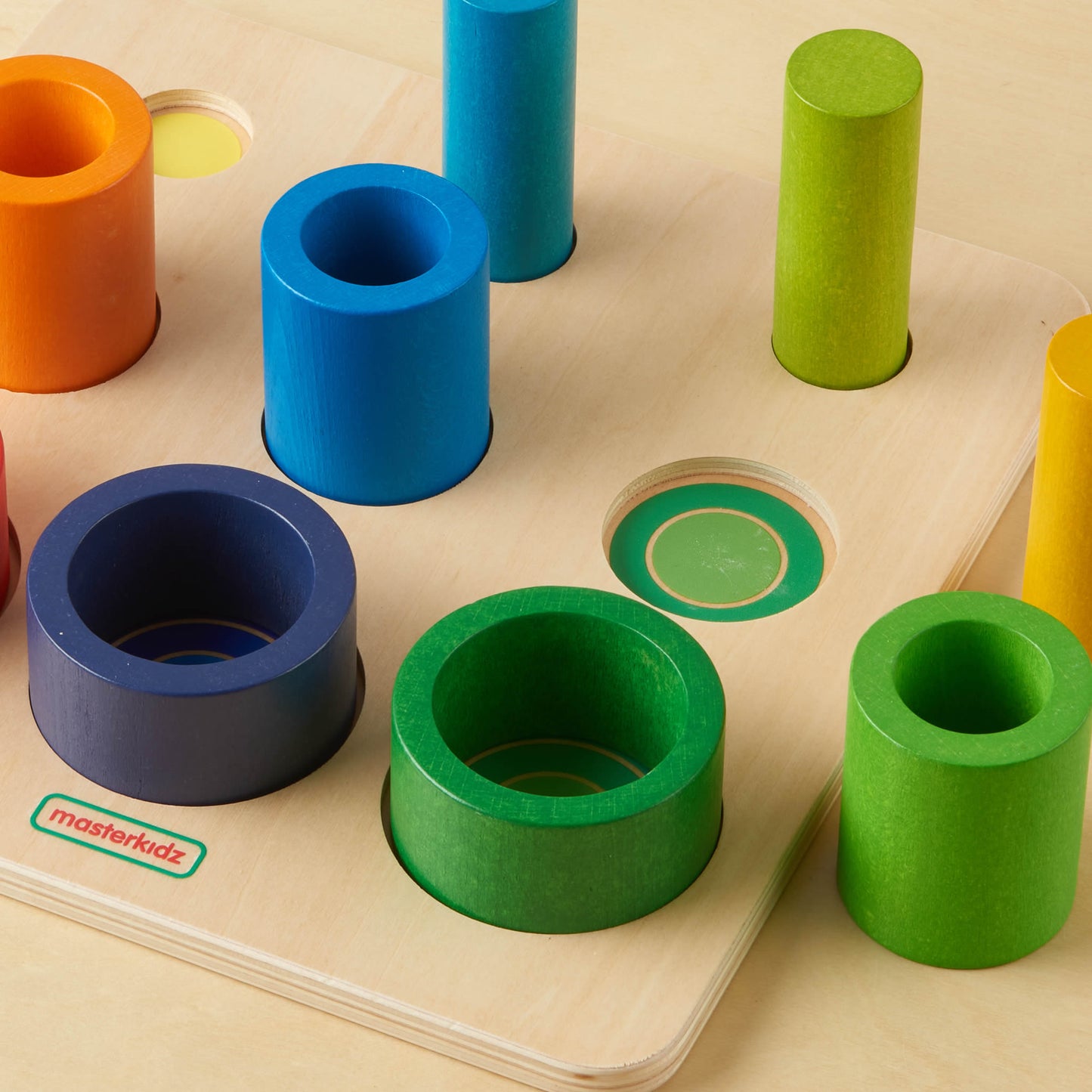 Masterkidz Nesting Wooden Tubes Handy Learning Board 大小及長短小型學習板