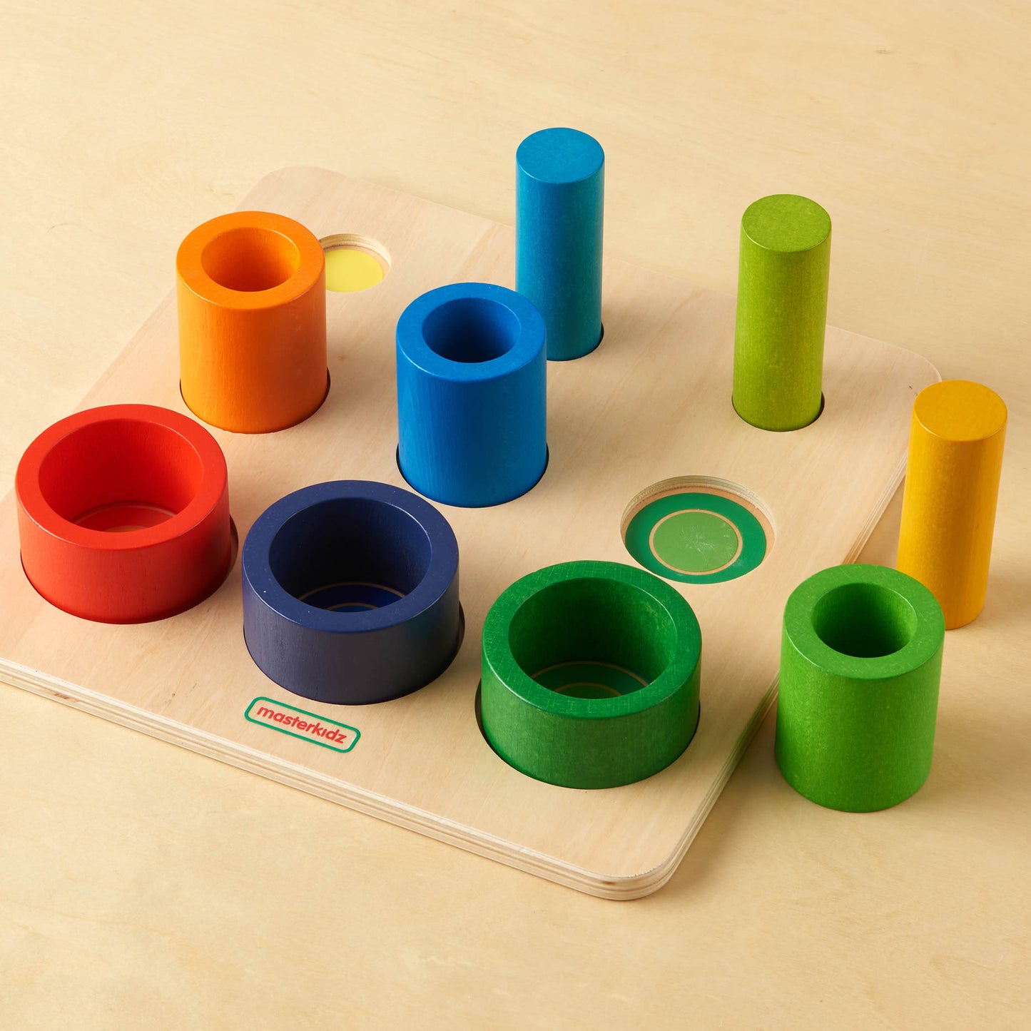 Masterkidz Nesting Wooden Tubes Handy Learning Board 大小及長短小型學習板