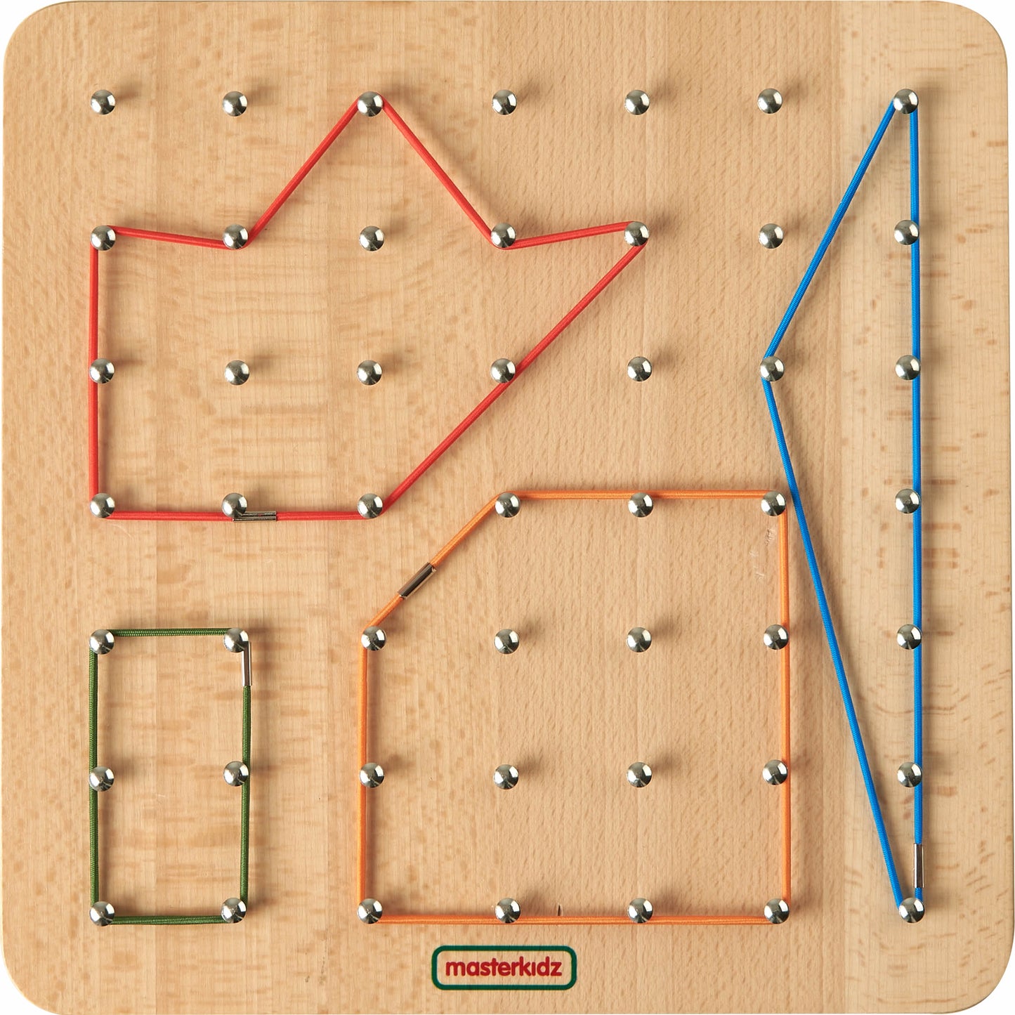 Masterkidz Wooden Geoboard Handy Learning Board 幾何形狀學習釘 小型學習板