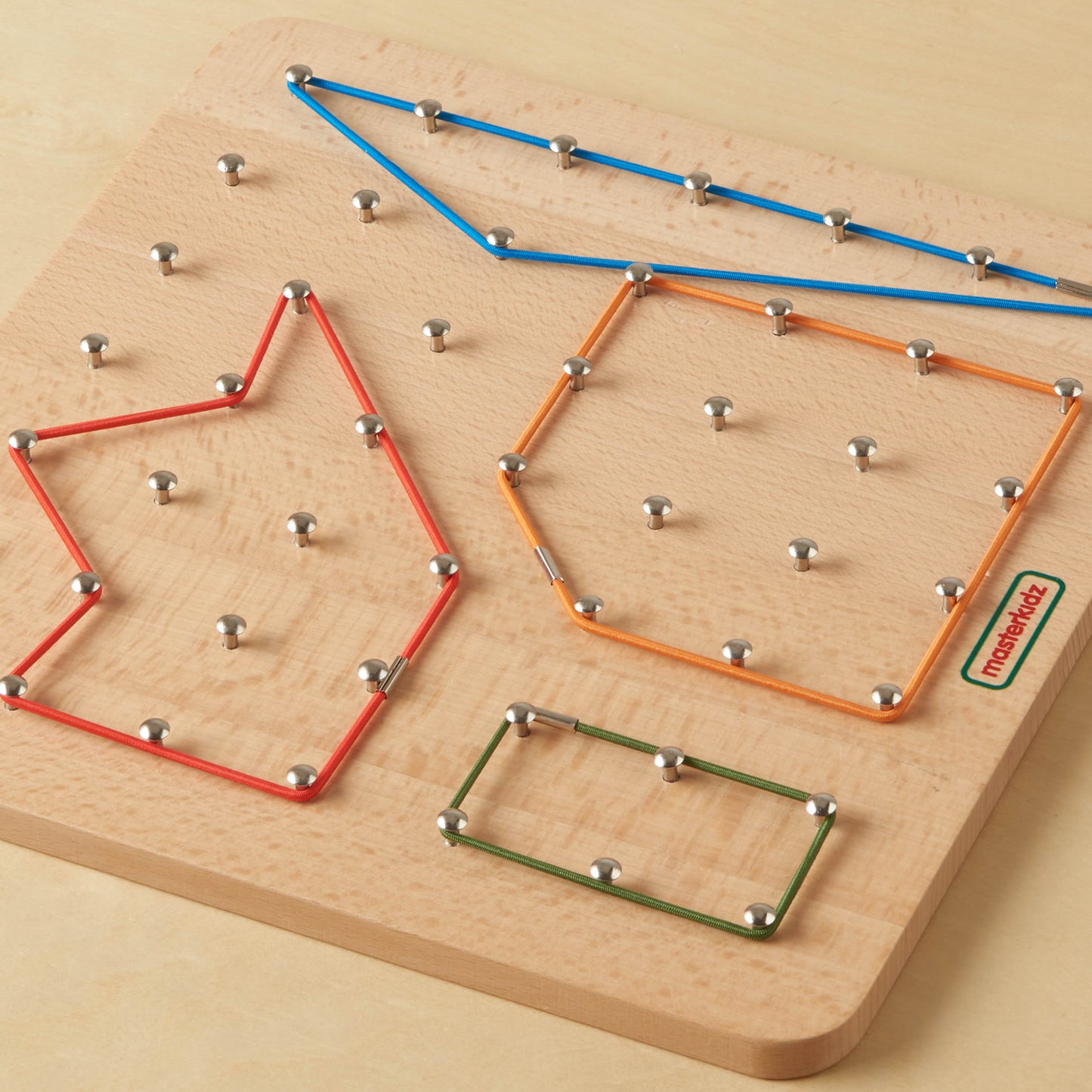 Masterkidz Wooden Geoboard Handy Learning Board 幾何形狀學習釘 小型學習板