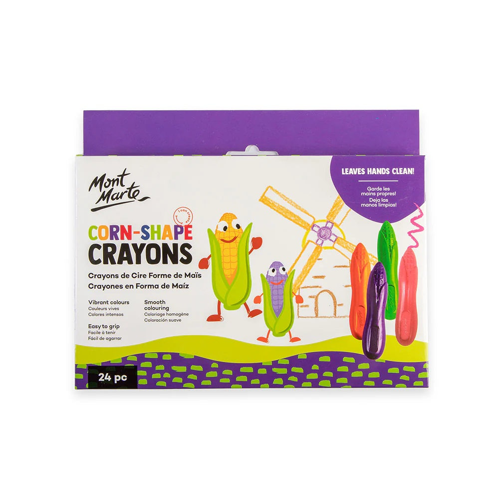 Mont Marte Corn-Shape Crayons 易握無毒玉米蠟筆