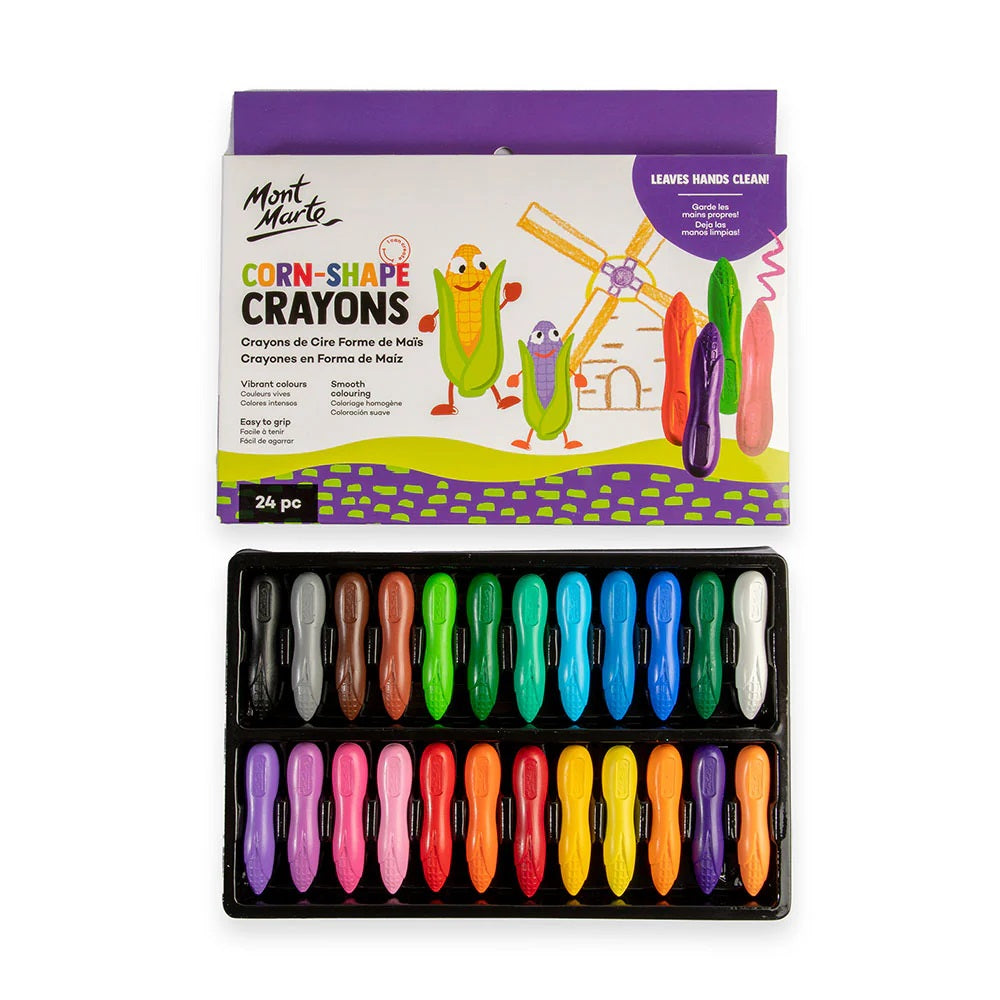 Mont Marte Corn-Shape Crayons 易握無毒玉米蠟筆