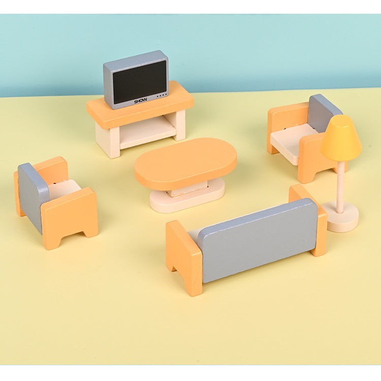 Dollhouse Furniture Set - Colourful Home 娃娃屋彩色的家迷你家具套裝