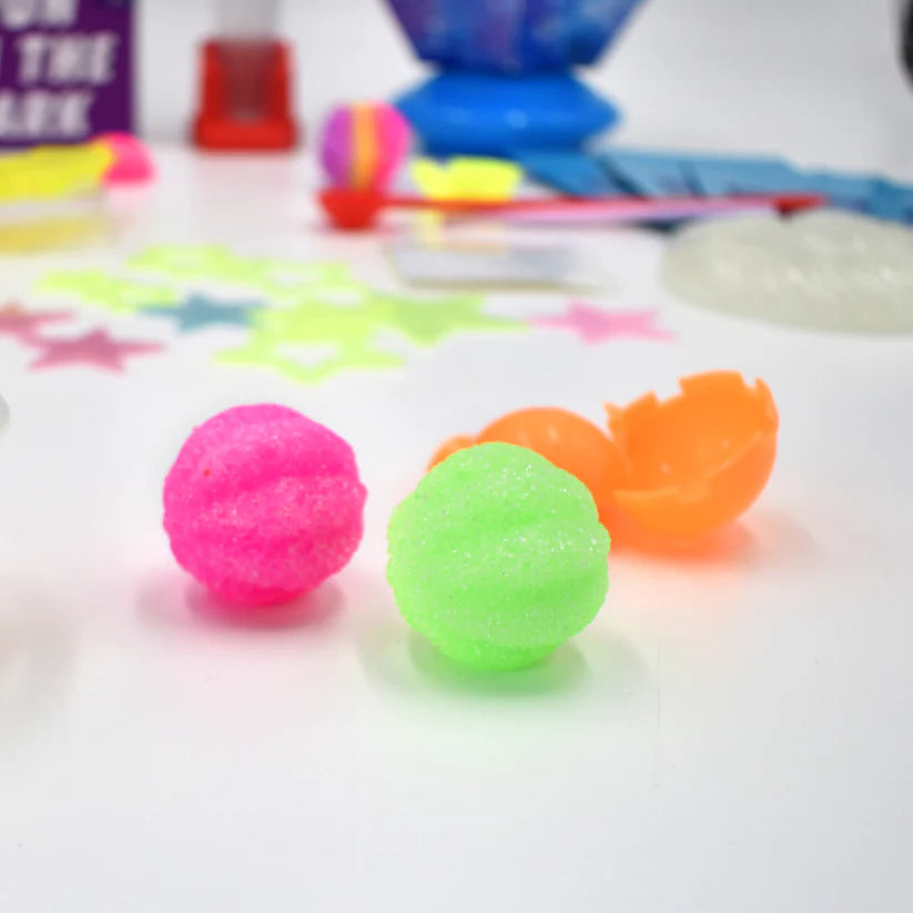 DIY Bouncy Ball Experiment 動手做 彩色發光跳球
