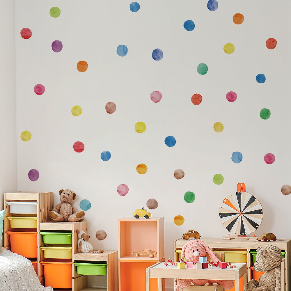 Colourful Polka Dot Wall Decal 彩色波爾卡圓點牆面貼紙