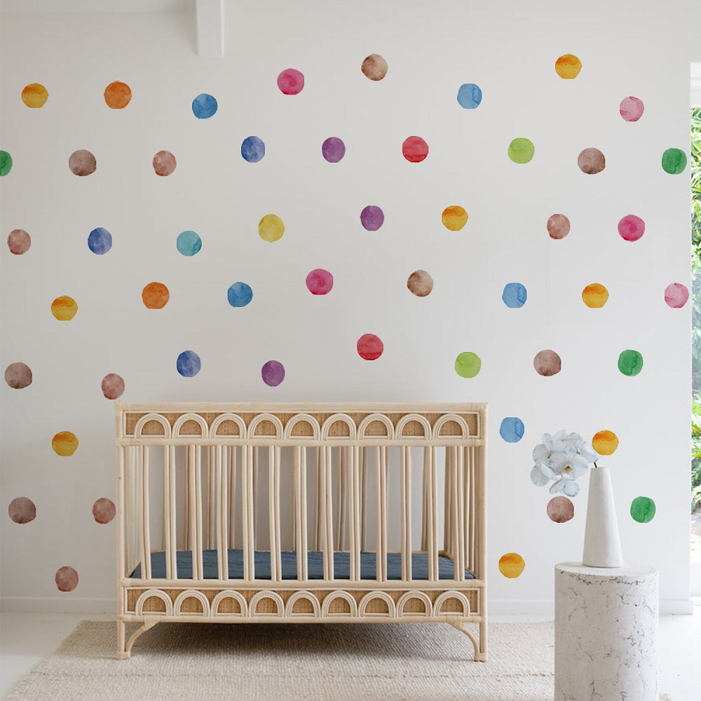 Colourful Polka Dot Wall Decal 彩色波爾卡圓點牆面貼紙