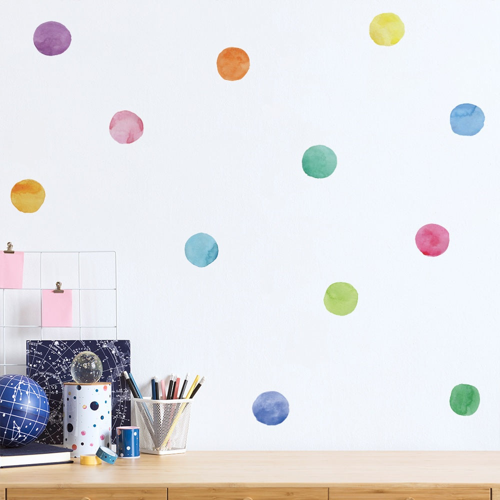 Colourful Polka Dot Wall Decal 彩色波爾卡圓點牆面貼紙