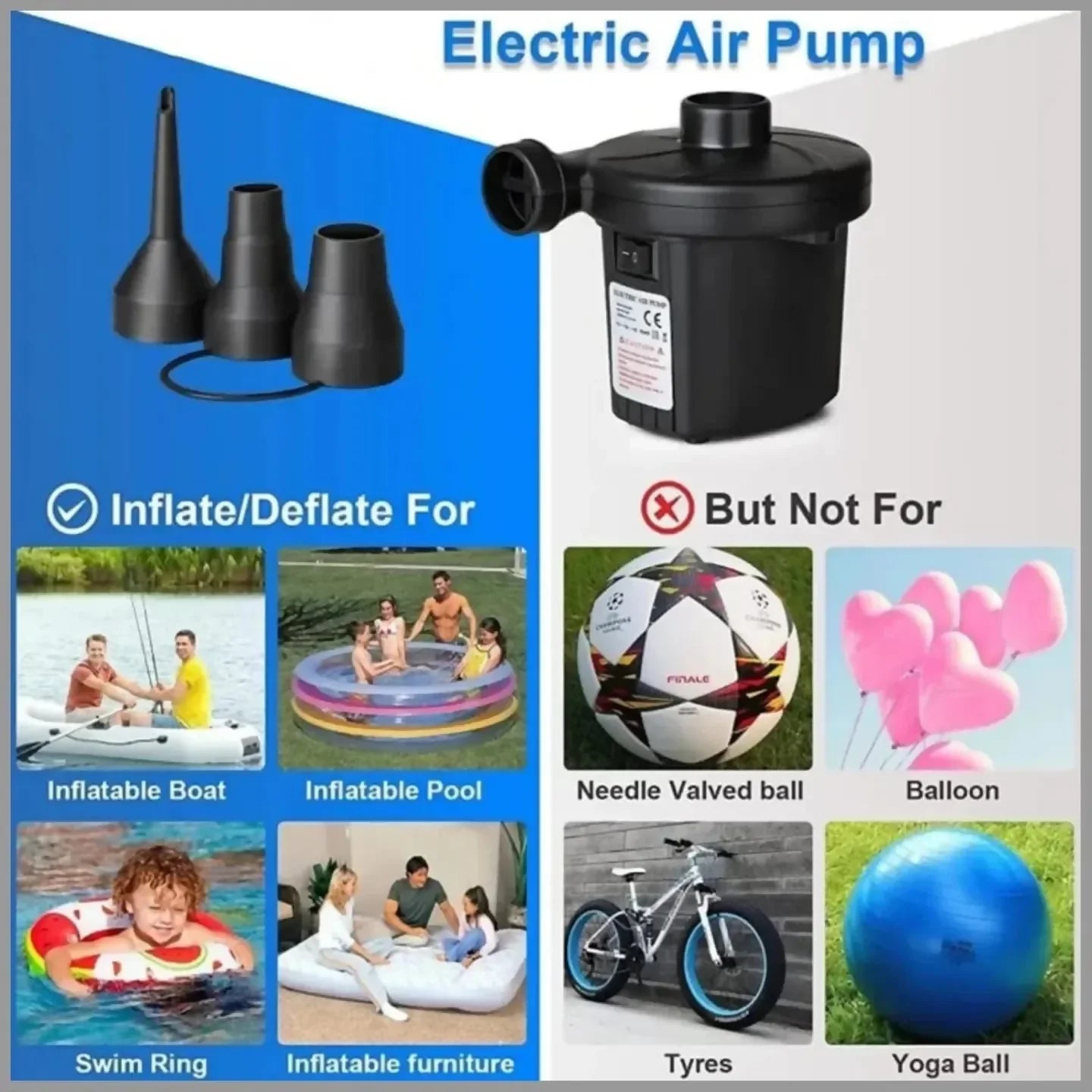 Quick-Fill AC Electric Air Pump 快速充氣 AC 電動氣泵