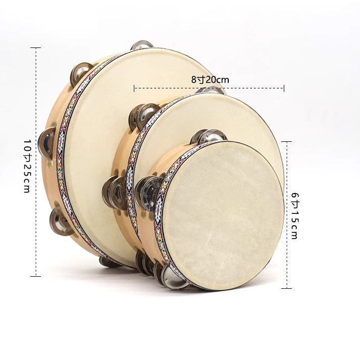 Beechwood Hand Held Tambourine Drum 櫸木手持鈴鼓