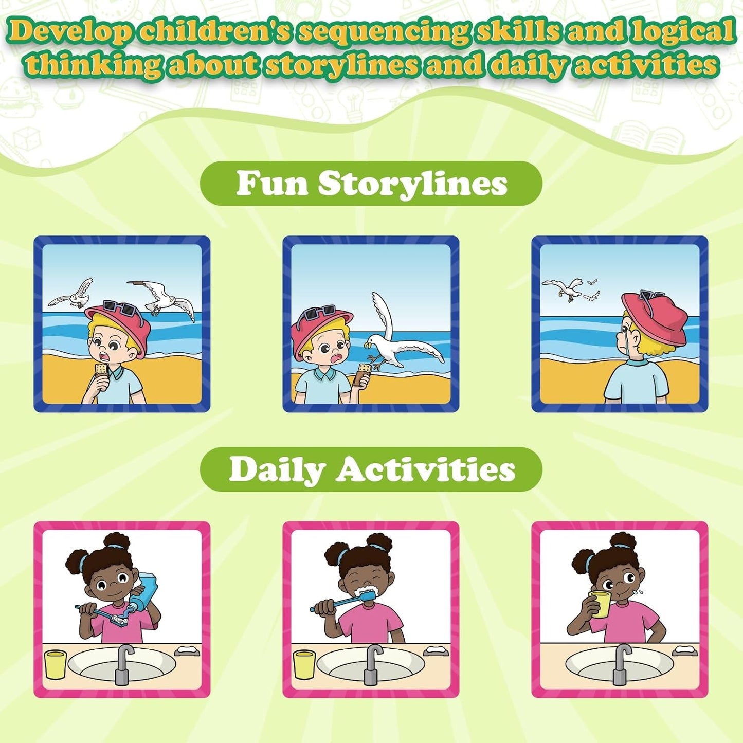 3-Scene Sequencing Cards (16 Activities) 1-2-3排序圖卡 (16情景)