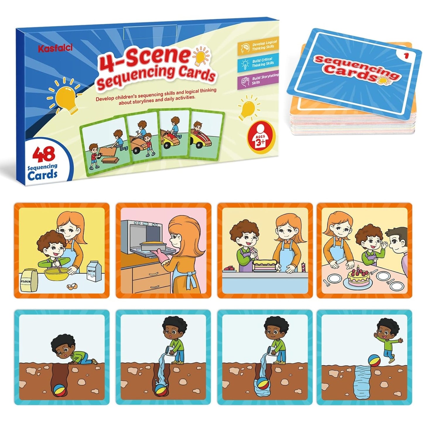 4-Scene Sequencing Cards (12 Activities) 1-2-3-4排序圖卡 (12情景)