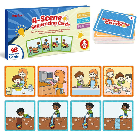 4-Scene Sequencing Cards (12 Activities) 1-2-3-4排序圖卡 (12情景)