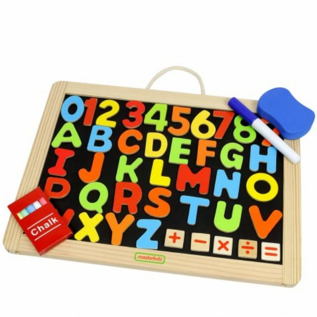 Masterkidz 2-sided Magnetic Teaching Board Set 磁性多功能雙面學習板包含英文字母及數字