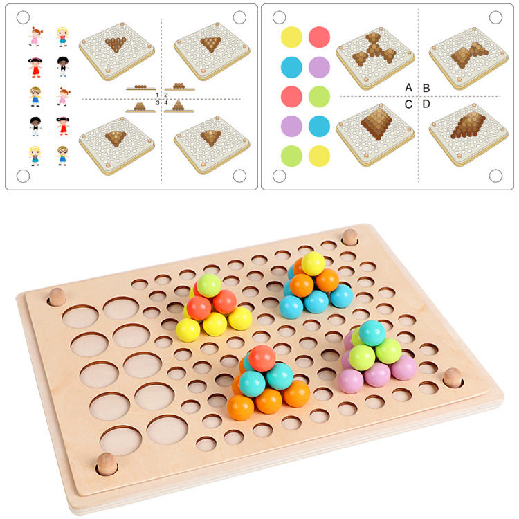 3-in-1 Fishing Memory Game with Beads Sorting Game 釣魚記憶分類夾珠子三合一桌上遊戲