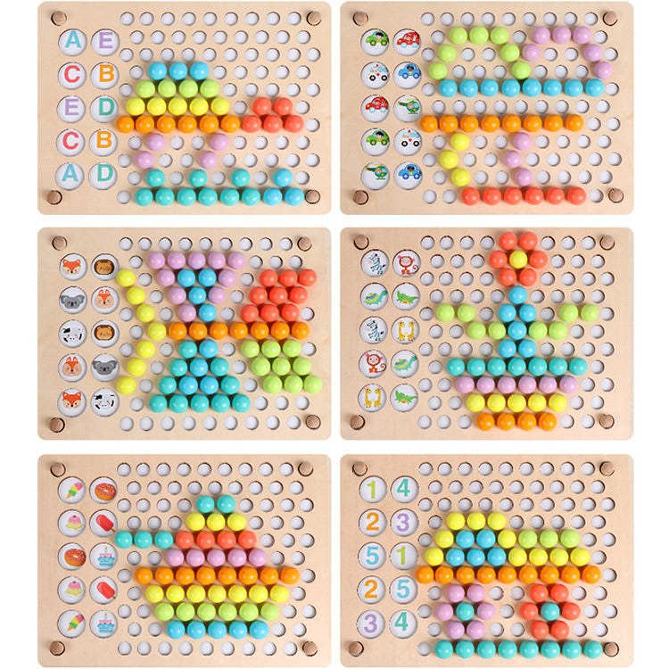 3-in-1 Fishing Memory Game with Beads Sorting Game 釣魚記憶分類夾珠子三合一桌上遊戲