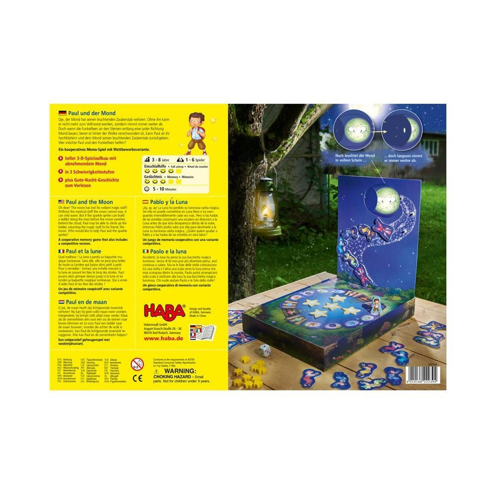 HABA 302344 Paul and the Moon 保羅與月亮 記憶合作遊戲