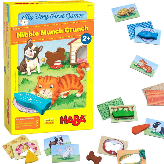 HABA My Very First Games Nibble Munch Crunch 2-in-1 Memory Game 顏色,形狀記憶配對遊戲