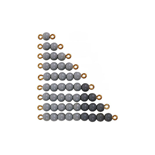 Kindermatics Montessori Grey Bead Stairs 1-9 蒙特梭利 灰色串珠 1-9