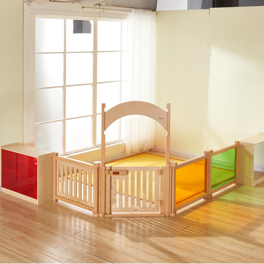 Masterkidz Solid Wood Fence, Gate and Divider Panel 實木多彩透視屏風圍欄與欄柵門組合