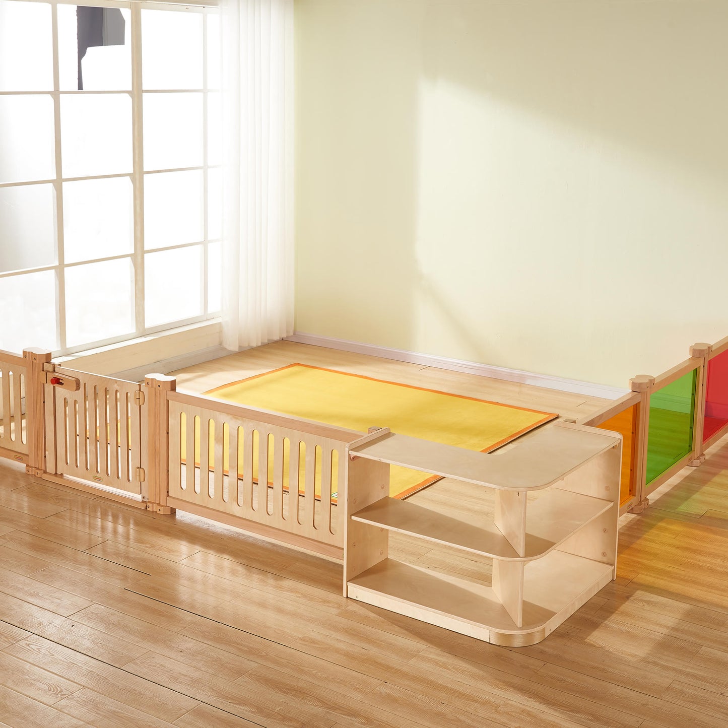 Masterkidz Solid Wood Fence, Gate and Divider Panel 實木多彩透視屏風圍欄與欄柵門組合