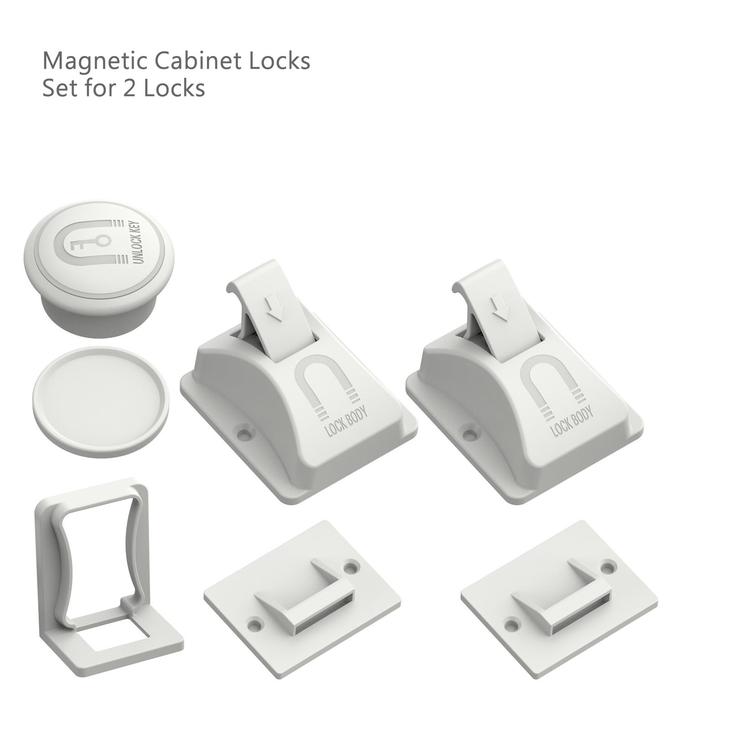 Magnetic Cabinet Locks 嬰幼兒安全防護 磁性櫃鎖