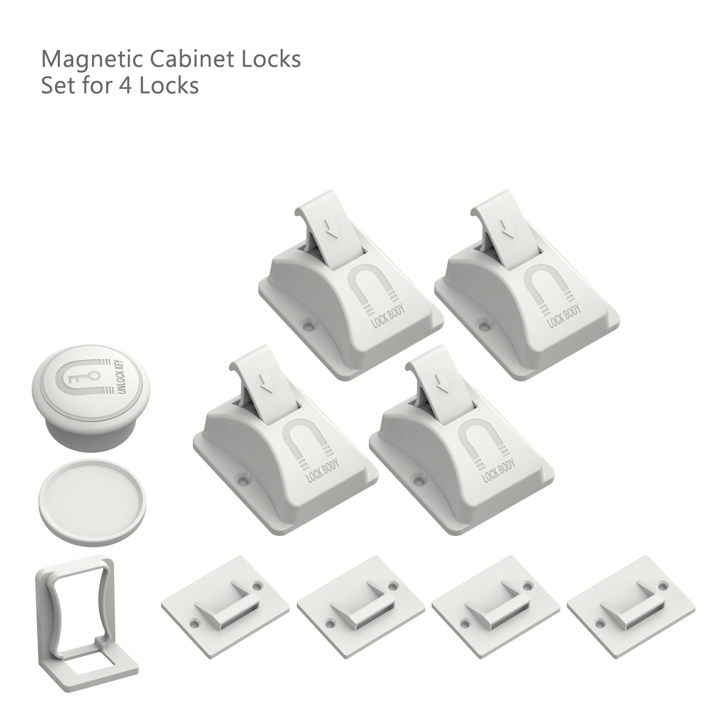 Magnetic Cabinet Locks 嬰幼兒安全防護 磁性櫃鎖